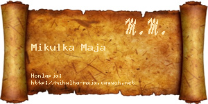 Mikulka Maja névjegykártya
